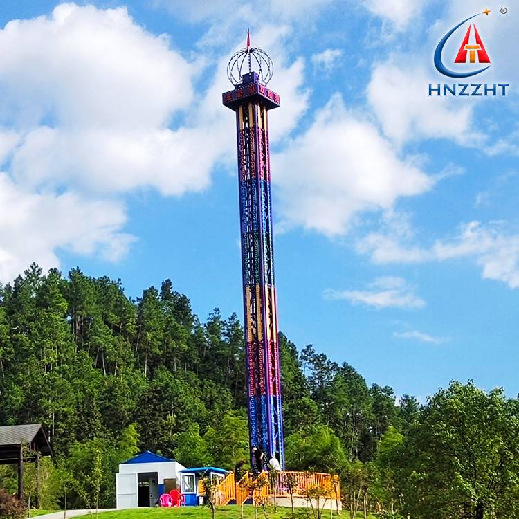 Outdoor Adventure Park Drop Tower Rides – Weatherproof Steel Frame & ISO Safety